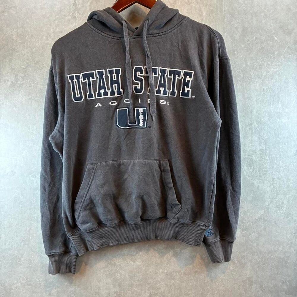 Colosseum Men's Grey and Brown Hoodie